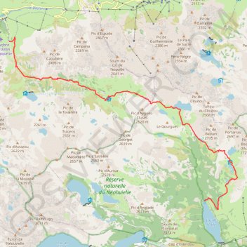 Trace GPS Tour des lacs de Néouvielle - J2, itinéraire, parcours