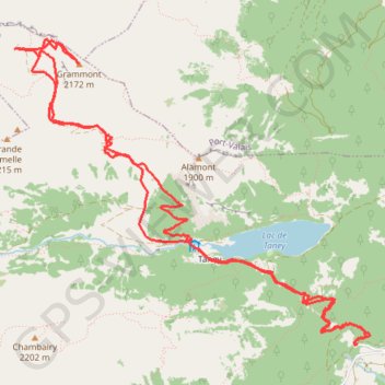 Trace GPS Le Grammont, itinéraire, parcours