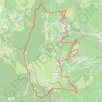 Trace GPS Roches de Solutré et de Vergisson, itinéraire, parcours