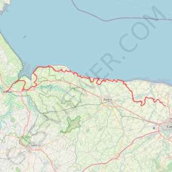 Trace GPS GR223 De Anisy (Calvados) à Carentan (Manche), itinéraire, parcours