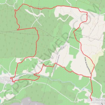 Trace GPS De Masmolène à Vallabrix, itinéraire, parcours