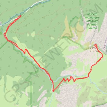 Trace GPS Mont Pécloz, itinéraire, parcours