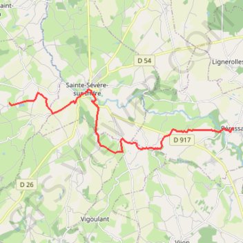 Trace GPS Sur les pas des Maîtres Sonneurs - Pérassay - Pouligny-Notre-Dame (Ligny), itinéraire, parcours
