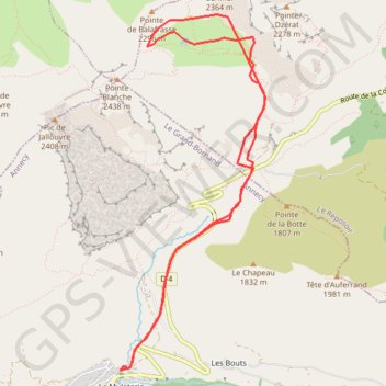 Trace GPS Col de Balafrasse, itinéraire, parcours