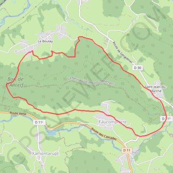Trace GPS Chemins du Cœur des Vosges - L'Ancerf, itinéraire, parcours