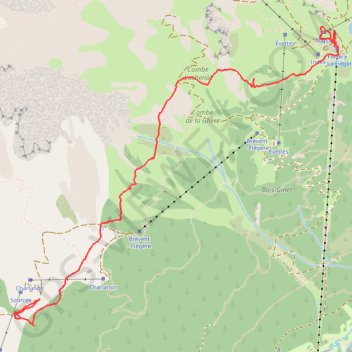 Trace GPS Samoëns, Grand balcon du Mont Blanc, itinéraire, parcours