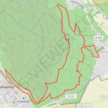 Trace GPS Guebwiller - Circuit de l'Oelberg, itinéraire, parcours