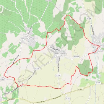 Trace GPS Château de Castelnau - Collorgues, itinéraire, parcours