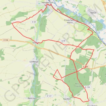 Trace GPS Téléthon d'Hangest-Sur-Somme, itinéraire, parcours