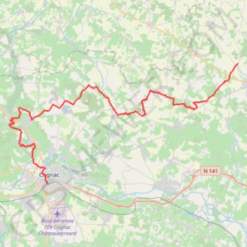 Trace GPS TCH J5 Rouillac - Cognac, itinéraire, parcours