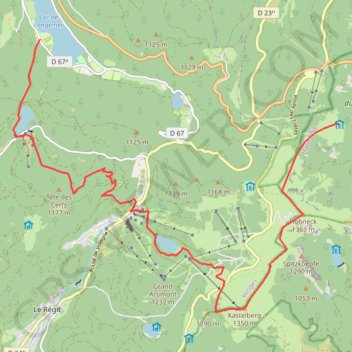 Trace GPS Longemer-Le Hohneck, itinéraire, parcours
