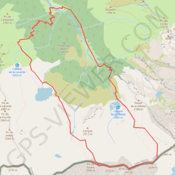 Trace GPS Pic de Couillac par les étangs de la Hillette et d'Alet, itinéraire, parcours
