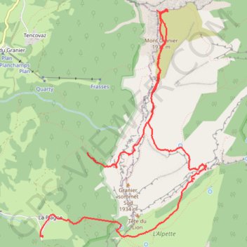 Trace GPS Longue randonnée dans le massif de la Charteuse, itinéraire, parcours