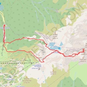 Trace GPS Rando à ski aux Vans (Belledonne), itinéraire, parcours