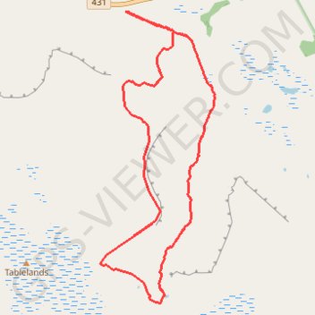 Trace GPS Tablelands, itinéraire, parcours