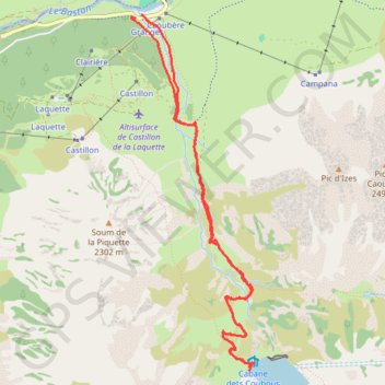 Trace GPS Lac Dets Coubous, itinéraire, parcours