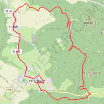 Trace GPS Sur les hauteurs de Struth et Petersbach, itinéraire, parcours