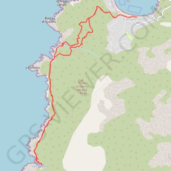 Trace GPS Aucia - Campomoro, itinéraire, parcours