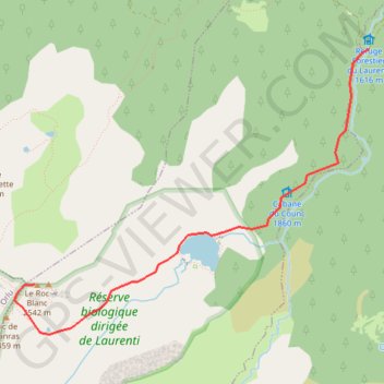 Trace GPS Le Roc Blanc (Donezan), itinéraire, parcours