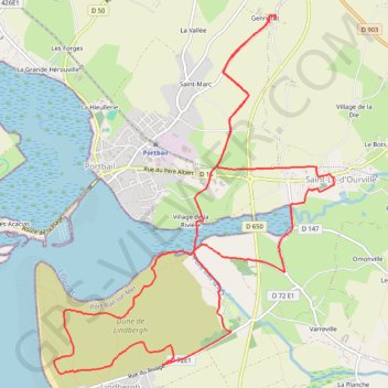 Trace GPS Entre terre et mer à Saint Lô d'Ourville, itinéraire, parcours