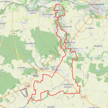 Trace GPS La Ronde de Brie - Lumigny, itinéraire, parcours