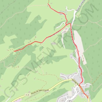 Trace GPS La Chaux Berthod et les Eterpets - Lamoura, itinéraire, parcours