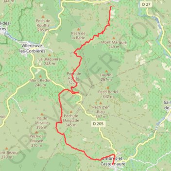 Trace GPS Durban-Corbières Randonnée, itinéraire, parcours