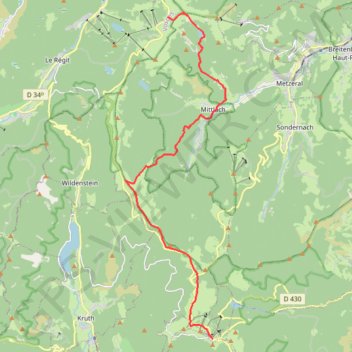 Trace GPS GR5 Hohneck - Markstein, itinéraire, parcours