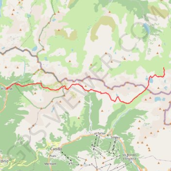 Trace GPS Pyrénées - Ruhle - El Serrat, itinéraire, parcours