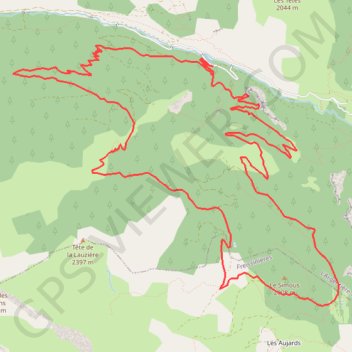 Trace GPS Col d'Anon - Col des Lauzes, itinéraire, parcours