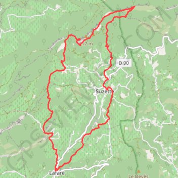 Trace GPS La Crête de Saint Amand, itinéraire, parcours