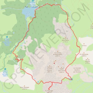 Trace GPS Tour Midi d'Osseau, itinéraire, parcours