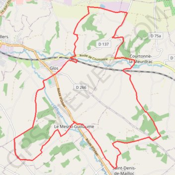Trace GPS Randonnée du Mesnil-Guillaume, itinéraire, parcours