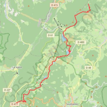 Trace GPS Têtes des Corbeaux-Col de la Schlucht, itinéraire, parcours