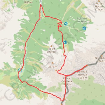 Trace GPS Pic de Batoua, itinéraire, parcours