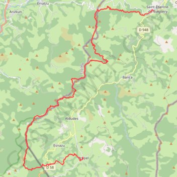 Trace GPS Le Sentier des Contrebandiers - De Urepel à Saint-Étienne-de-Baïgorry, itinéraire, parcours