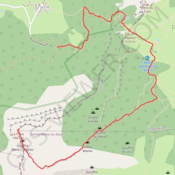 Trace GPS Le Pinet - Entremont-le-Vieux, itinéraire, parcours