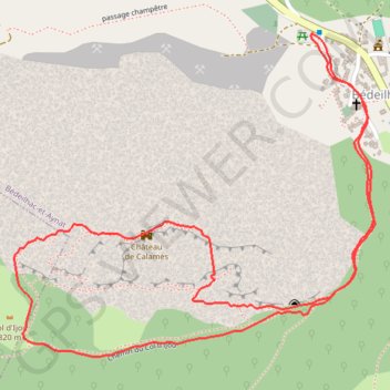 Trace GPS Calamès - Secteur Pilier des Cathares - Pilier des Cathares, itinéraire, parcours