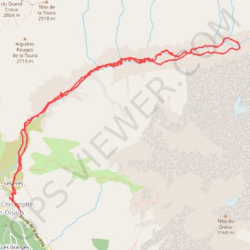 Trace GPS Rando raquettes au Vallon du Diable, itinéraire, parcours