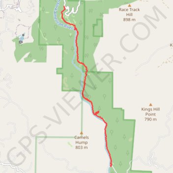 Trace GPS Auburn State Recreation Area, itinéraire, parcours