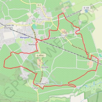 Trace GPS Margaux, itinéraire, parcours