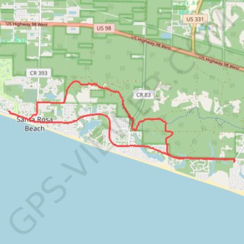 Trace GPS MTB Loop from Dune Allen Beach, itinéraire, parcours