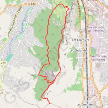 Trace GPS Tour de Crussol, itinéraire, parcours