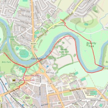 Trace GPS Carlisle Walk, itinéraire, parcours