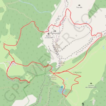 Trace GPS Col de l'Alpette, itinéraire, parcours