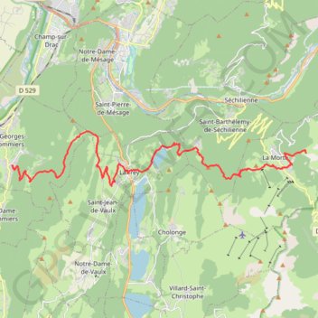 Trace GPS Saint Pierre de Commiers - Lac de Prévourey, itinéraire, parcours