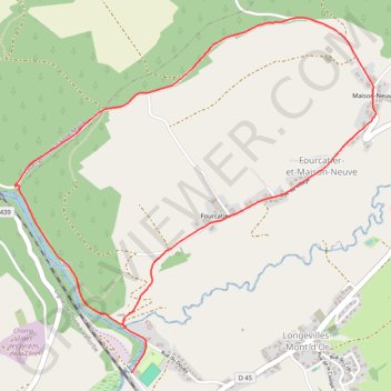 Trace GPS Doubs Rando' - Les gorges du Fourperet - Les Longevilles-Mont-d'Or, itinéraire, parcours