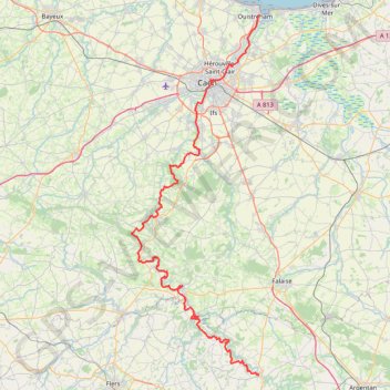 Trace GPS GR36 De Ouistreham (Calvados) à Putanges-Pont-Ecrepin (Orne), itinéraire, parcours