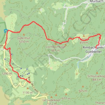 Trace GPS Rimbach - Auberge du Grand Ballon, itinéraire, parcours
