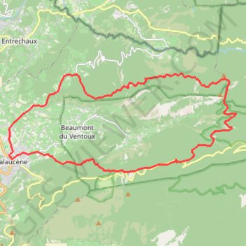 Trace GPS Malaucene - col du comte - combe de Comenrige, itinéraire, parcours